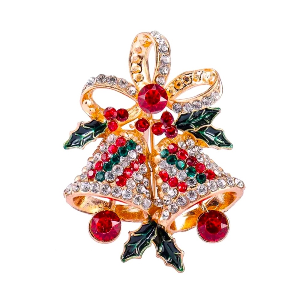 SYNTHETIC ZIRCON BELL BROOCH